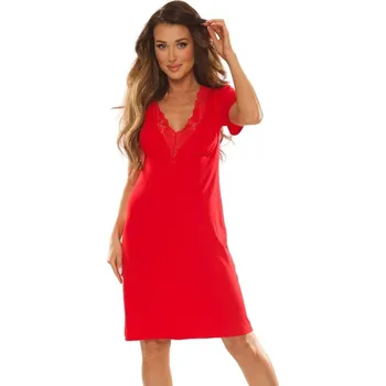 Dámská noční košile Noční košile DE LAFENSE.1006 červená M 0