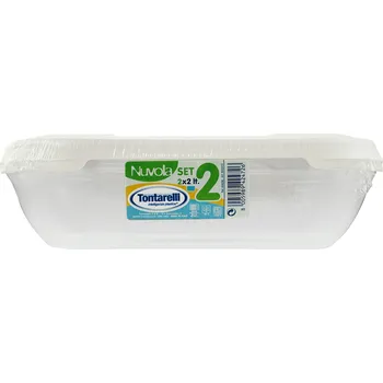 Dóza na potraviny Tontarelli Dóza na potraviny NUVOLA 2x2 l obdélník bílá 9042472112 9042472112