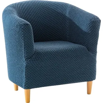 Napínací potah Blancheporte Extra pružný potah na křeslo cabriolet, s texturou modrá křeslo