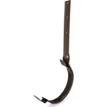 Hák kroucený pro okapový žlab EVROMAT 333 mm pozinkovaný lakovaný RAL 8017 hnědý