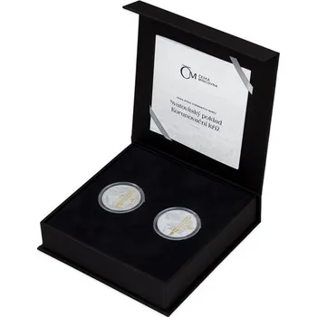 Sada dvou stříbrných mincí Svatovítský poklad - Korunovační kříž proof