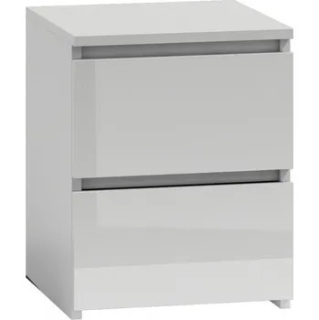 Noční stolek Noční stolek Malva M2 - bílá lesklá