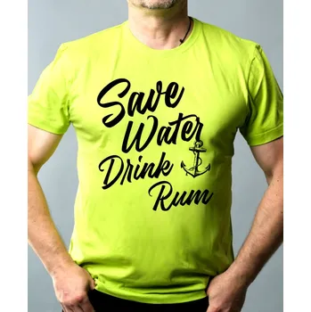 Save Water, Drink RUM, V4 - Pánské tričko Basic - Nejoblíbenější - 4XL