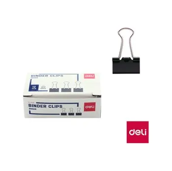 Kancelářská sponka Binder clip 15mm, 12ks DELI E38566