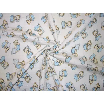 látková plena Dětské látkové pleny s potiskem 70x70 Méďa modrý polštář (5ks)