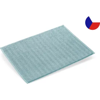 Koupelnová předložka Luxusní předložka do koupelny GRAND 1000g Rybí kost aqua 50x70
