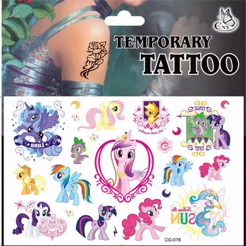 Odstranitelné tetování Dětské dočasné tetování - MY LITTLE PONY 6 (Značka: TAKARA TOMY)