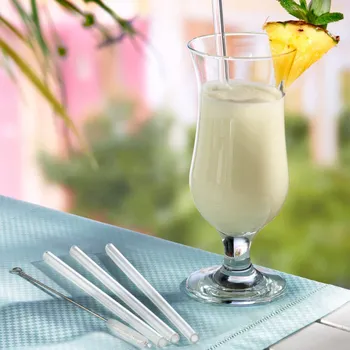 Kuchyňský mlýnek 3Pagen 4 skleněné slámky + kartáč