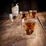 Sklenička Lebka, 4 ks transparentní