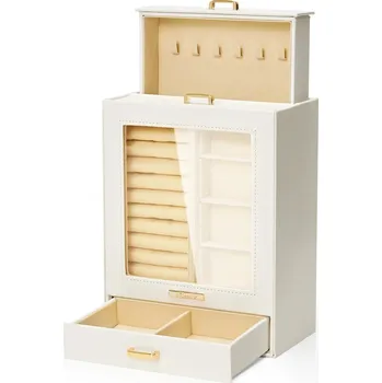 Šperkovnice Troli Světlá šperkovnice na šperky se 2 svislými zásuvkami + 2 měsíce na vrácení zboží