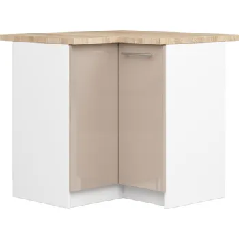 Nábytek Kuchyňská skříňka OLIVIA S90/90 - bílá/cappuccino lesk