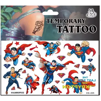 Odstranitelné tetování Dětské dočasné tetování - SUPERMAN 4 (Značka: TAKARA TOMY)