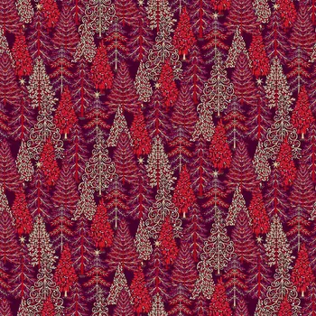 MAKOWER UK vánoční červená metráž