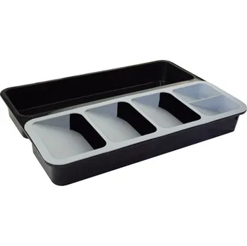 Příbor Astoreo Úsporný příborník úzký šedá/černá 27,5x40x5,5 cm