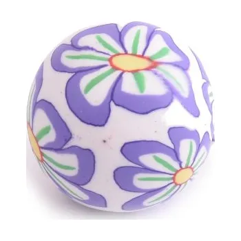 Dětské navlékací korálky Korálek 18mm fialový květ - 1ks