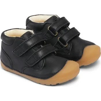 Dívčí polobotky Barefoot kotníková obuv PETIT STRAP - Black, Bundgaard Velikost: 22