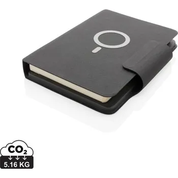 Blok Zápisník A5 Artic s magnetickým bezdrátovým nabíjením 10W, Firemní dárkové předměty s vlastním potiskem