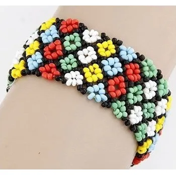 Náramek Prosperk Náramek z korálků s kytičkami S2701