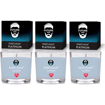 Svíčka PLATINUM | sada 3 votivních svíček | PARFUMIA® | 3×55 ml Dedra