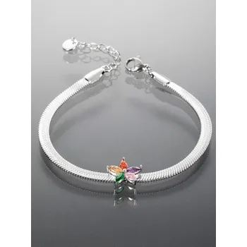 Náramek Prosperk Krásný náramek z chirurgické oceli barevná květina S0732