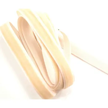 Stuha Sametová stuha - světle béžová - šířka 1 cm