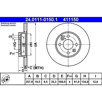 Brzdový kotouč Brzdový kotouč ATE 24.0111-0150.1