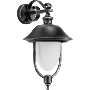 Venkovní osvětlení LCD Venkovní nástěnné svítidlo Perdita, závěsné - Ø stínidla 25 cm černostříbrná, opálová 1 x 100 W - Doprava zdarma