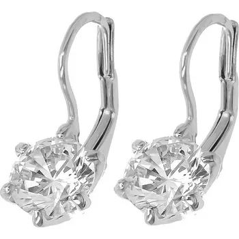 Náušnice Argento 64935 Stříbrné náušnice - čirý kulatý zirkon