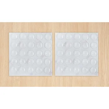 Podložka pod nábytek SECURITY | 50 ks samolepicí silikonové tlumicí podložky | nárazníky na dvířka, šuplíky a nábytek | Ø 1 cm Dedra