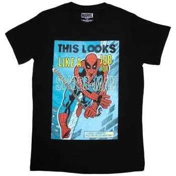Merch Marvel Comics: Marvel Comics Unisex T-shirt: Looks Like A Job For Spiderman (xx-large) XXL