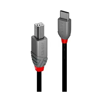 Datový kabel CROMO USB 2.0 kabel USB C(M) - USB B(M), Anthra Line, 3m (36943) - 11.43.8063