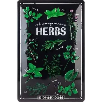 Plechová cedule Plechová cedule Homegrown Herbs