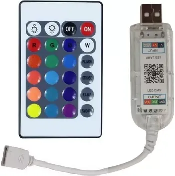 LED páska Ovladač LED pásků Bluetooth, dálkový ovladač (Ovládání pro USB LED pásky)