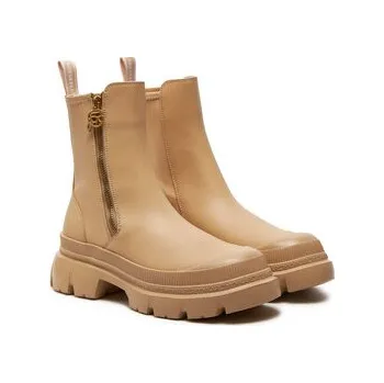 Dámské kozačky Polokozačky KARL LAGERFELD KL43554 Béžová 39