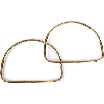 Kovová ucha na tašky 10,5x13 cm růžové zlato 2ks