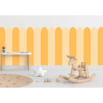 Tapeta Textilní samolepící tapeta - Oblouk - Žlutá barva Kombinace, 100cm