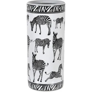 Stojan na deštník Stylový stojan na deštníky Zebra 45cm keramický