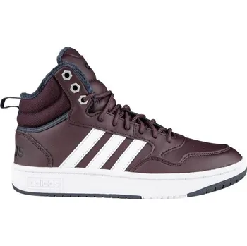 Dámská zimní obuv Dámské zimní boty adidas HOOPS 3.0 MID WTR 4.5 Hnědá, Bílá, Černá