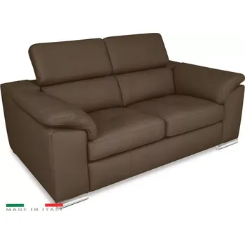 Pohovka Moderní kožená pohovka LOREN II (2P), hnědá (madras - 111 bark)