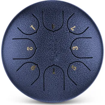 Bicí nástroj Hütermann Tongue drum - 8' (20cm), 8 tón, F-dur - Tmavomodrá, s příslušenstvím
