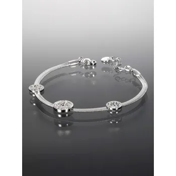 Náramek Prosperk Náramek z chirurgické oceli se stromem života a čirými krystaly S2100