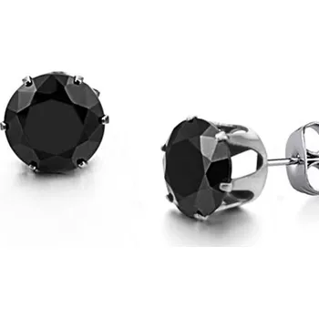 Náušnice Prosperk Náušnice pecky ocelové černý krystal S4796