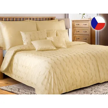 Povlečení Damaškové povlečení EXCELLENT 70x90, 140x220 GEON Elisia žlutá