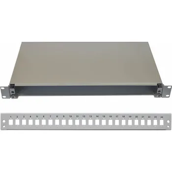 Rozvaděč 19" Optická vana 24xSC simplex včetně kazety šedá