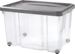 Tontarelli Úložný box s kolečky PUZZLE 60 l transparent/grafit 8031882AK5 8031882AK5