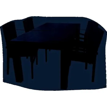 Krycí plachta Kryt na zahradní nábytek kulatý 320 cm výška 93 cm černý, taška