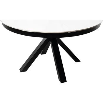 Jídelní stůl Bílý rozkládací jídelní stůl Somcasa Zuri 130/180 x 130 cm