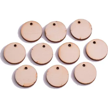 EU Dřevěná kolečka s dírkou 2 cm, 10ks