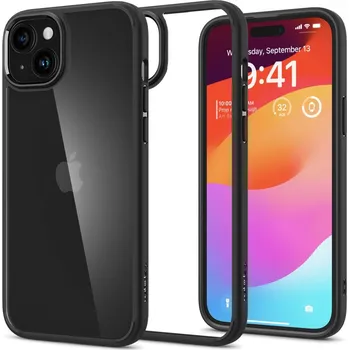 Pouzdro na mobilní telefon KRYT SPIGEN ULTRA HYBRID IPHONE 15 PLUS MATTE BLACK