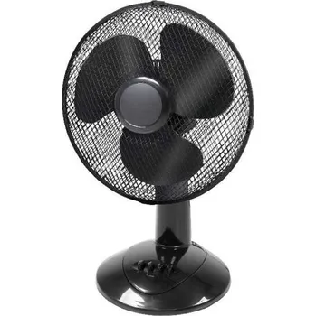 Domácí ventilátor stolní ventilátor černý 3 rychlosti nastavitelný horizontálně i vertikálně